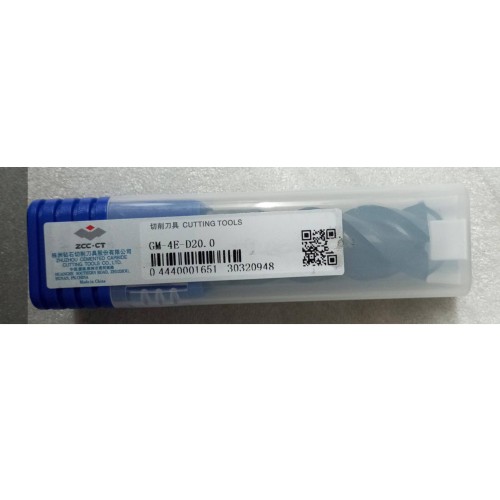 GM-4E-D20*20*100 Solid Carbide Four Flute End Mill ZCC