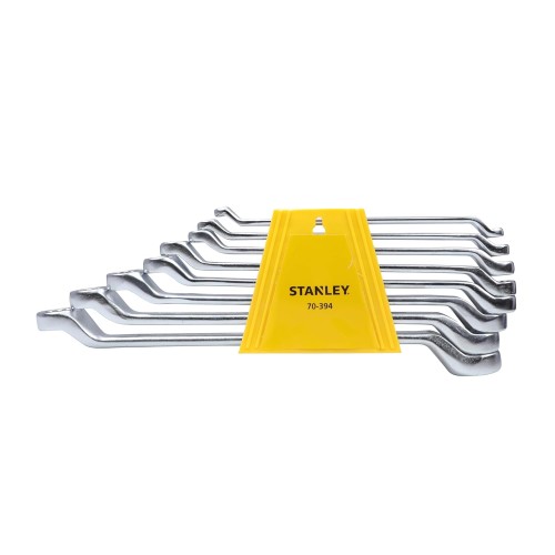 Stanley Shallow Offset Ring Spanner Set – CRV 8 Pcs, Bi-Hex Stanley Shallow Offset Ring Spanner Set – CRV 8 Pcs, Bi-Hex