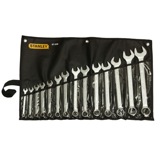 Stanley Slimline Combination Spanner Set – CRV 14 Pcs, Metric