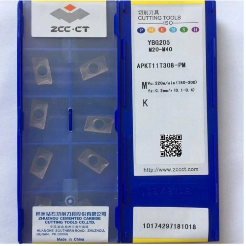 ZCC APKT11T308-PM Carbide Insert YBG205 (Pack of 10)