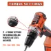 KP Tech 20V Cordless Drill Kit with 47pcs Accessories BK–CLDK3501 KP Tech 20V Cordless Drill Kit with 47pcs Accessories BK–CLDK3501