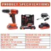 KP Tech 20V Cordless Drill Kit with 47pcs Accessories BK–CLDK3501 KP Tech 20V Cordless Drill Kit with 47pcs Accessories BK–CLDK3501