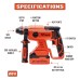 KP Tech 20V Cordless Rotary Hammer BK–CLR22004