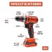 KP Tech 12V Cordless Impact Drill BK–CLID35002