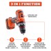 KP Tech 12V Cordless Impact Drill BK–CLID35002