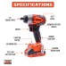 KP Tech 20V Cordless Impact Wrench & Driver BK–CLW3202