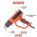 KP Tech 2000W Multi-Temperature Heat Gun BK–HT2000