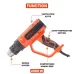 KP Tech 2000W Heat Gun with Accessories BK–HT2000-A KP Tech 2000W Heat Gun with Accessories BK–HT2000-A